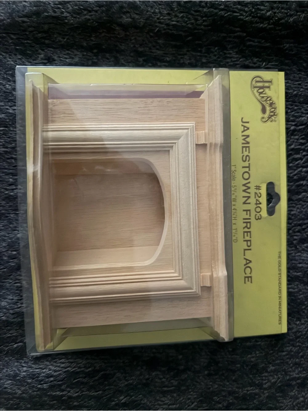 Housework’s Jamestown Fireplace Wood Dollhouse Mantel - Natural Wood